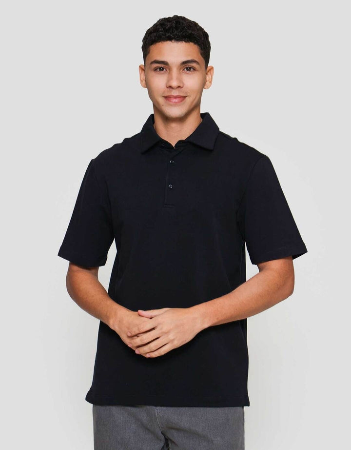 Cole Nyc Twill Knit Spandex Kaos Polo Pria