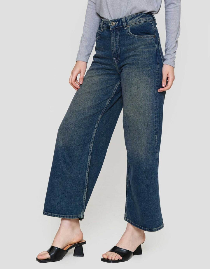 Nevada Wide Leg Celana Denim Wanita