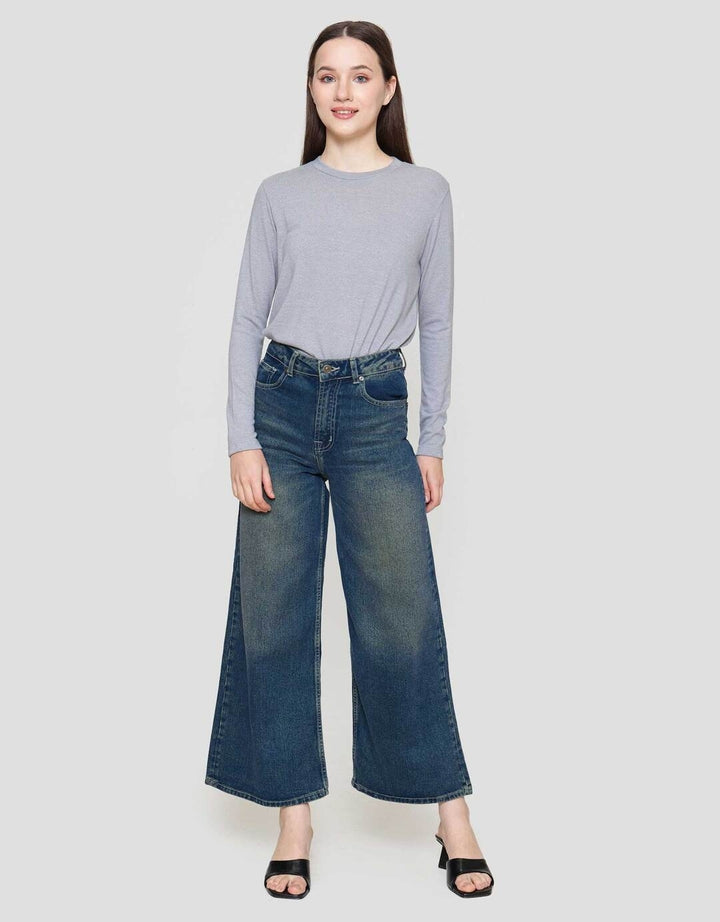 Nevada Wide Leg Celana Denim Wanita