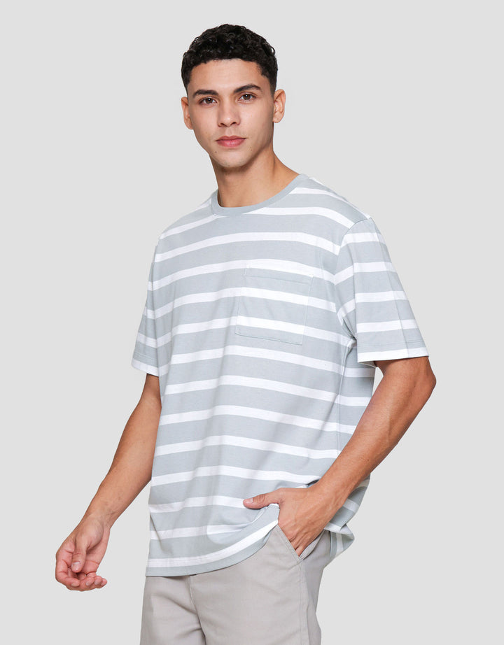 Cole Stripes Jersey Mng Pocket Kaos Pria