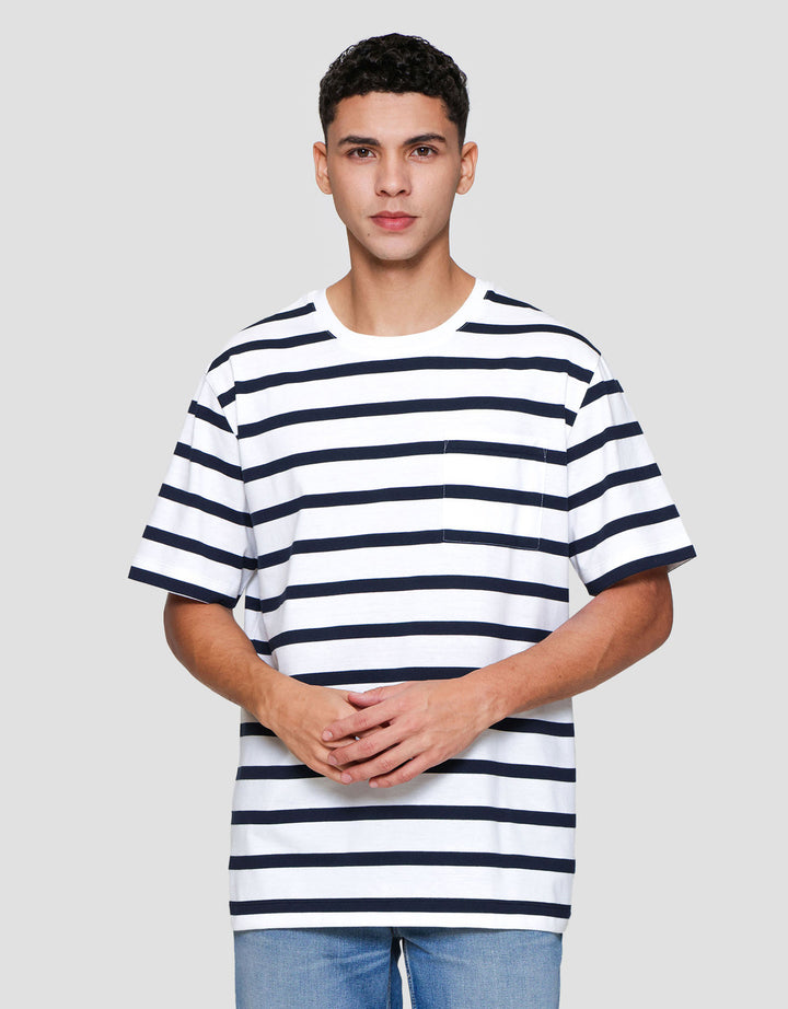 Cole Stripes Jersey Mng Pocket Kaos Pria