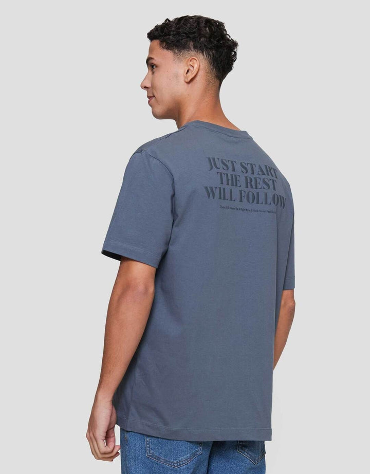 Cole Graphic Back Print Just Start Kaos Pria