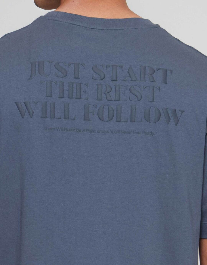 Cole Graphic Back Print Just Start Kaos Pria