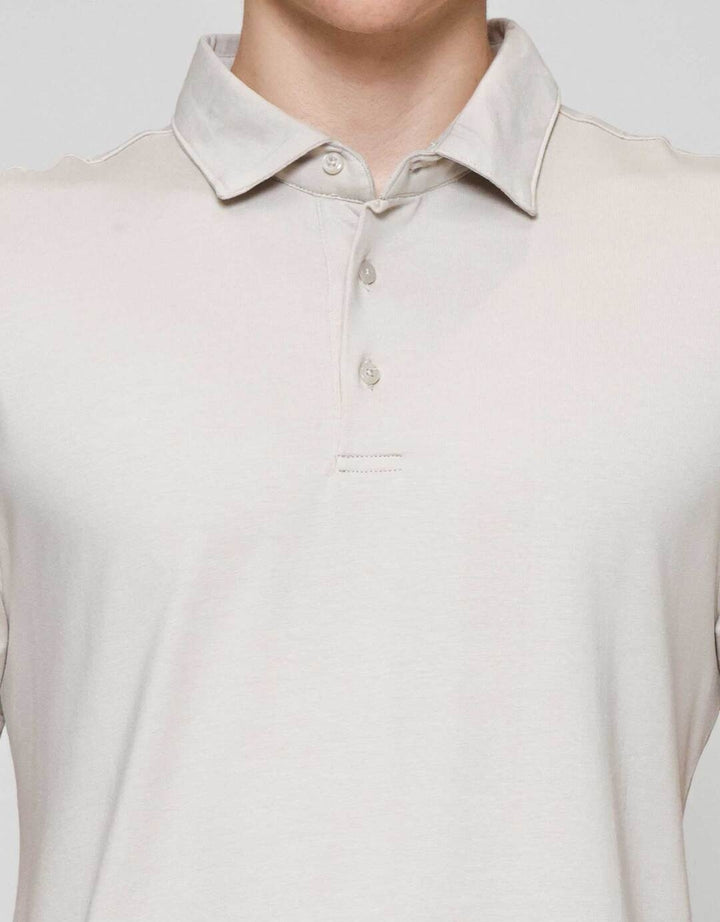 Cole Fancy Solid Jersey Spandex Kaos Polo Pria