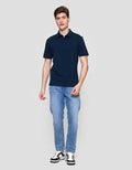 Cole Fancy Solid Jersey Spandex Kaos Polo Pria