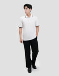 Cole Fancy Solid Jersey Spandex Collar Lis Kaos Polo Pria