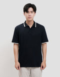 Cole Fancy Solid Jersey Spandex Collar Lis Kaos Polo Pria