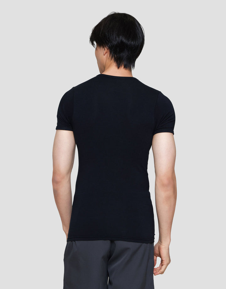 Cole Round Neck Bamboo Solid Kaos Pria