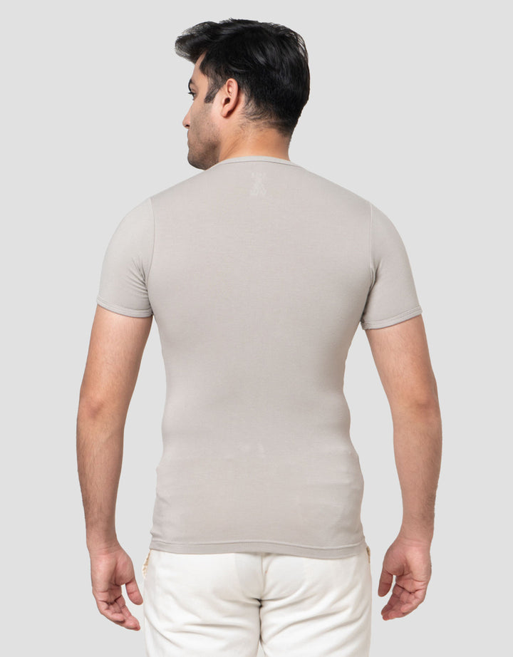 Cole Round Neck Bamboo Solid Kaos Pria