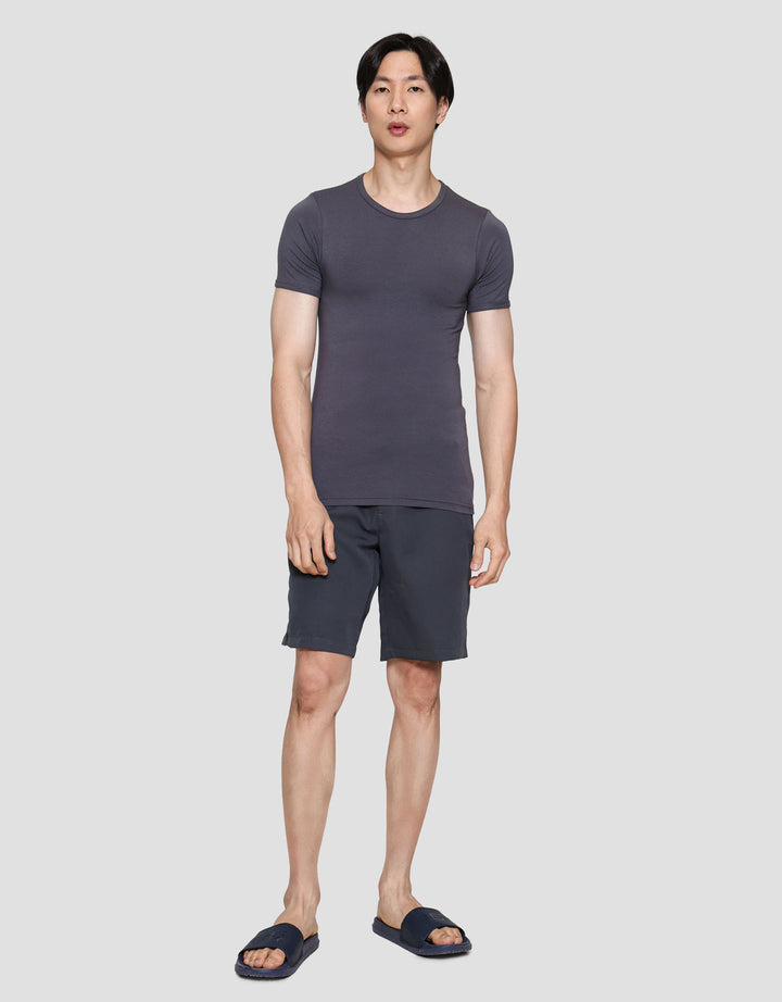 Cole Round Neck Bamboo Solid Kaos Pria