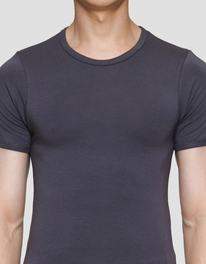 Cole Round Neck Bamboo Solid Kaos Pria