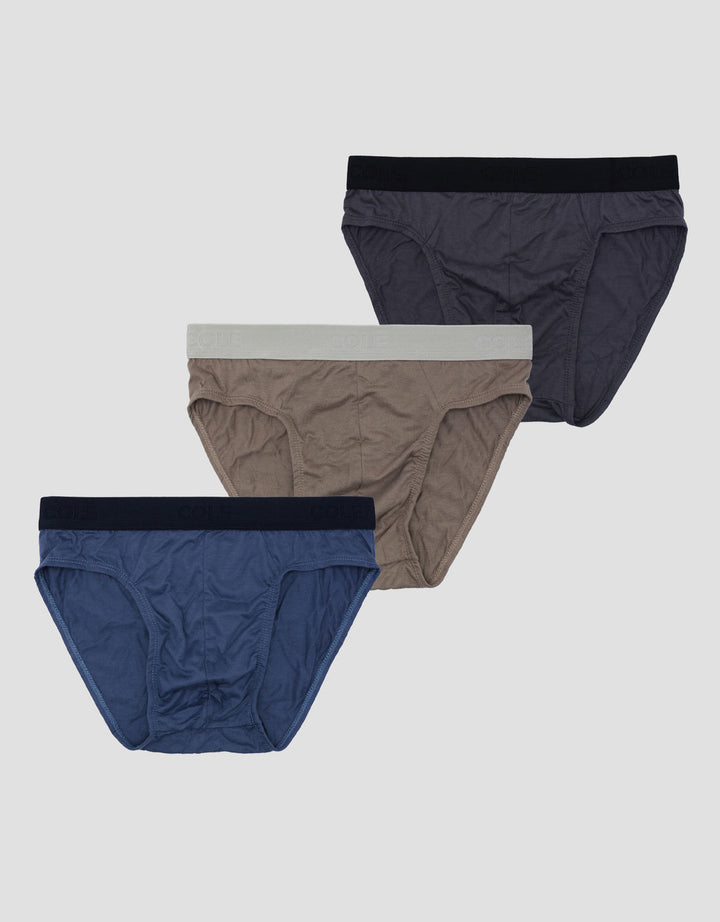 Cole 3Pk Bambu Solid Celana Dalam Pria