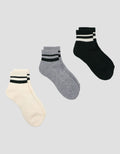 Cole Pack of 3 Ankle Stripe Kaus Kaki Pria