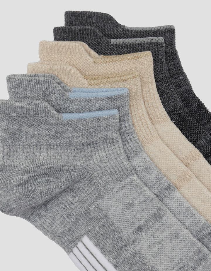 Cole 3Pk Ankle Sport Compression Kaus Kaki Pria