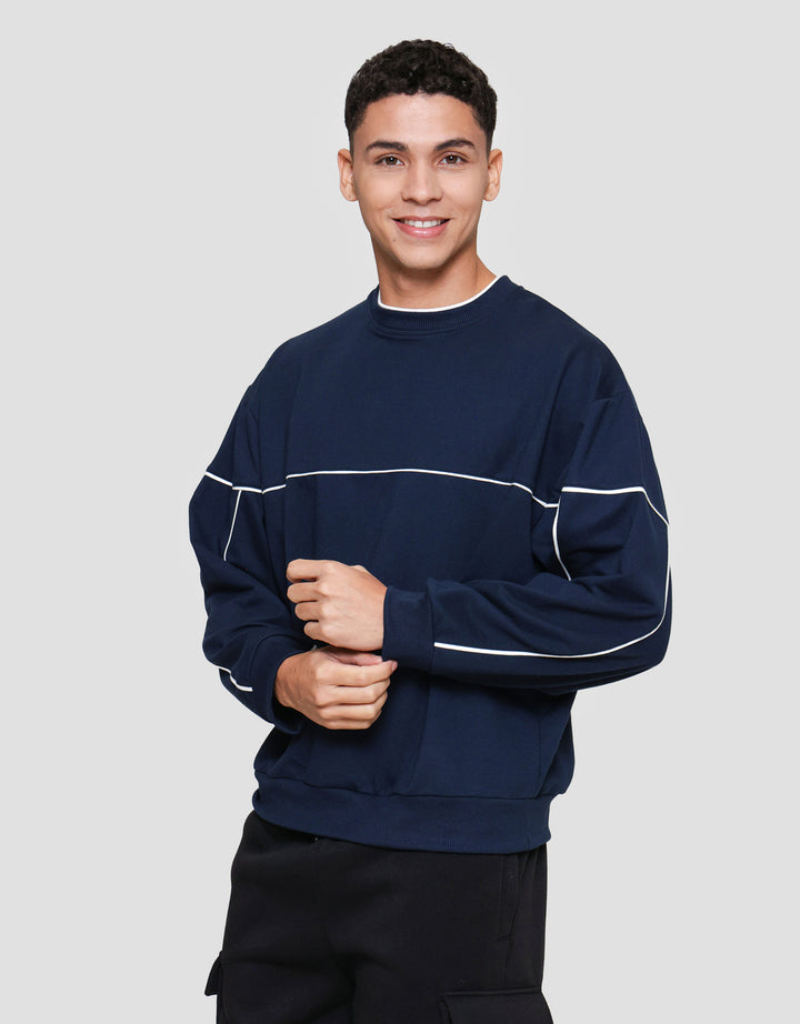 Nevada Cut And Sewn With Pipping Sweater Pria