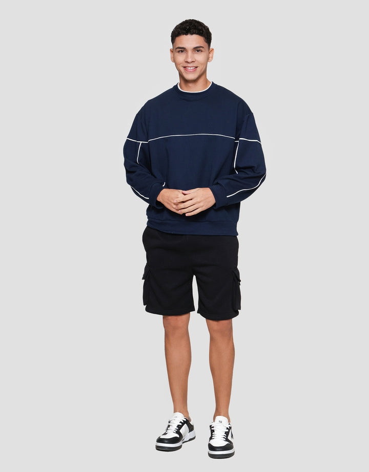 Nevada Cut And Sewn With Pipping Sweater Pria