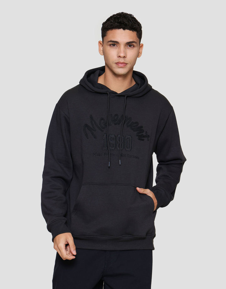 Nevada Hoodie Wording Chain Embro Jaket Pria