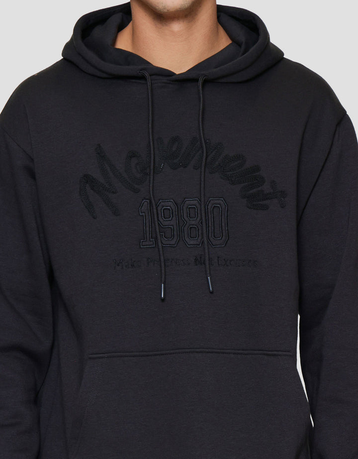 Nevada Hoodie Wording Chain Embro Jaket Pria
