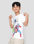 Marvel Avenger Hulk Capt Amrik Logo Flocking Kaos Anak Laki-laki