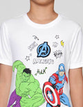 Marvel Avenger Hulk Capt Amrik Logo Flocking Kaos Anak Laki-laki