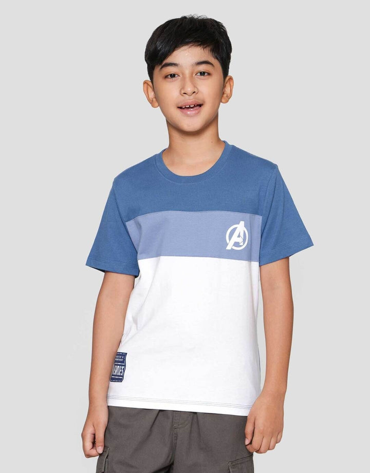 Marvel Avenger Cut Sew Logo Emboss Kaos Anak Laki-laki