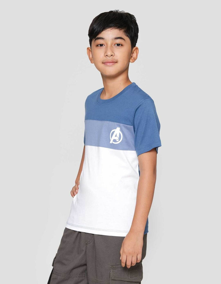 Marvel Avenger Cut Sew Logo Emboss Kaos Anak Laki-laki