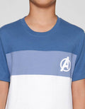 Marvel Avenger Cut Sew Logo Emboss Kaos Anak Laki-laki