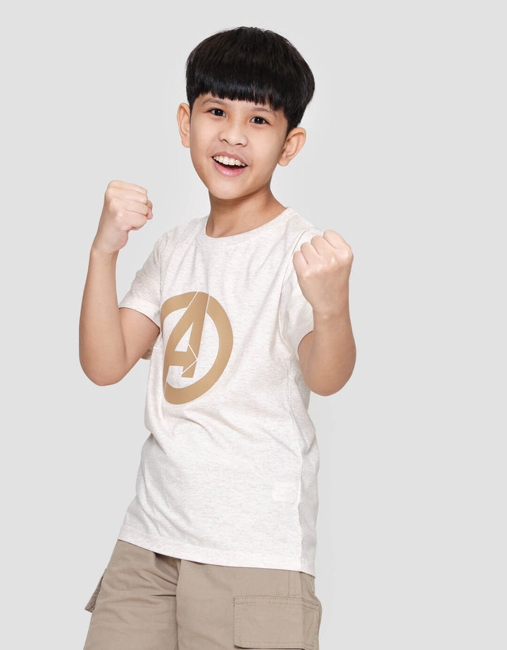 Marvel Avenger Tulisan Logo Kaos Anak Laki-laki