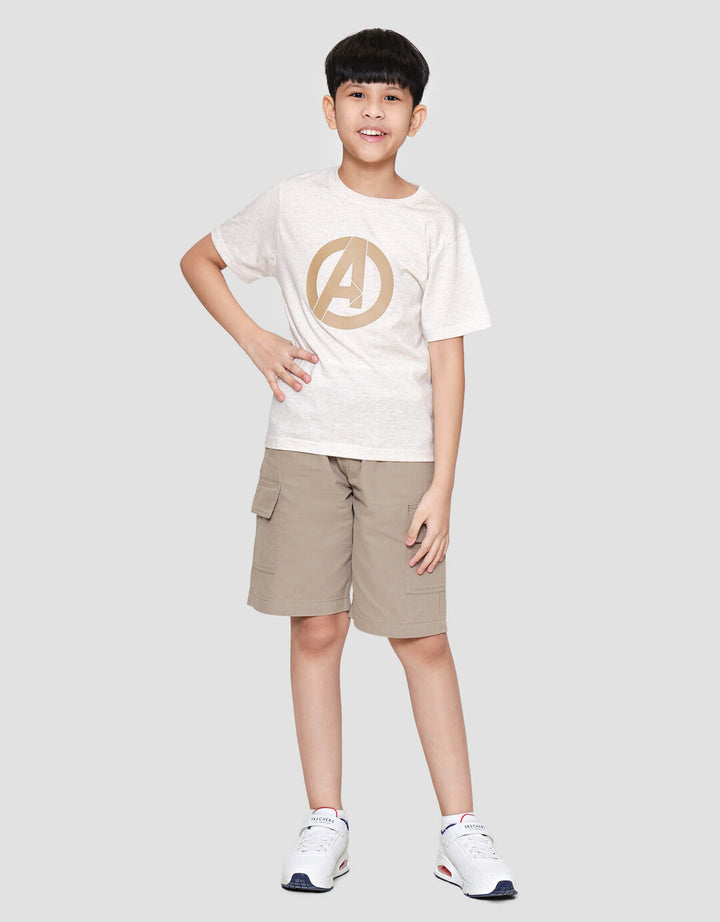 Marvel Avenger Tulisan Logo Kaos Anak Laki-laki