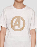 Marvel Avenger Tulisan Logo Kaos Anak Laki-laki