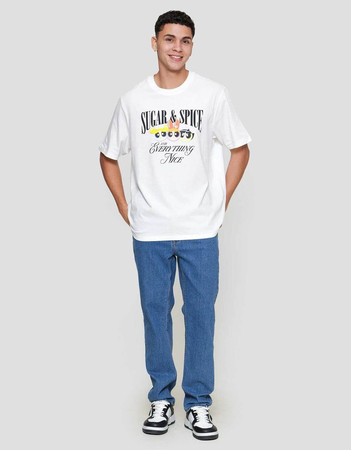 Aos Wb Theme Power Puff Sugar Kaos Lengan Pendek Pria