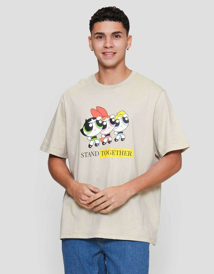 Aos Wb Theme Power Puff Stand Together Kaos Pria