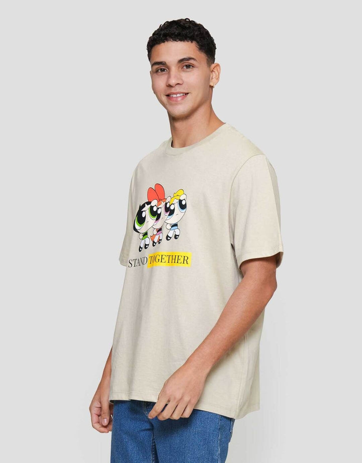 Aos Wb Theme Power Puff Stand Together Kaos Pria