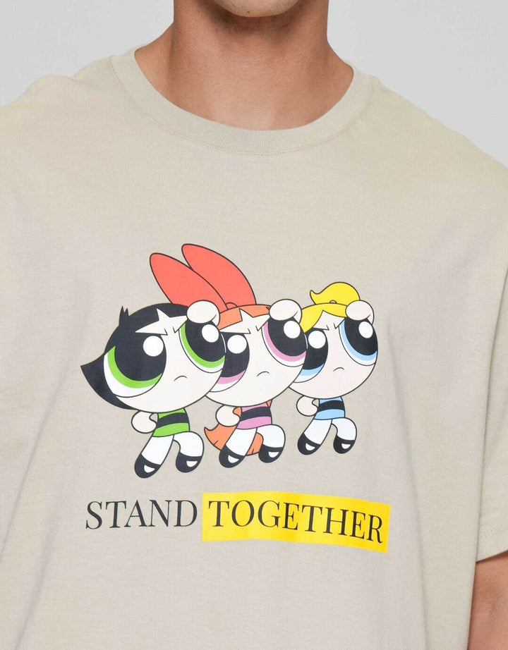 Aos Wb Theme Power Puff Stand Together Kaos Pria