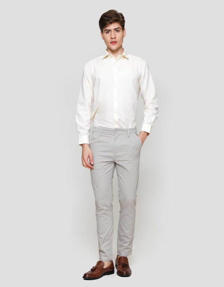 Cole Woven Slim Pleated Twill Celana Panjang Pria