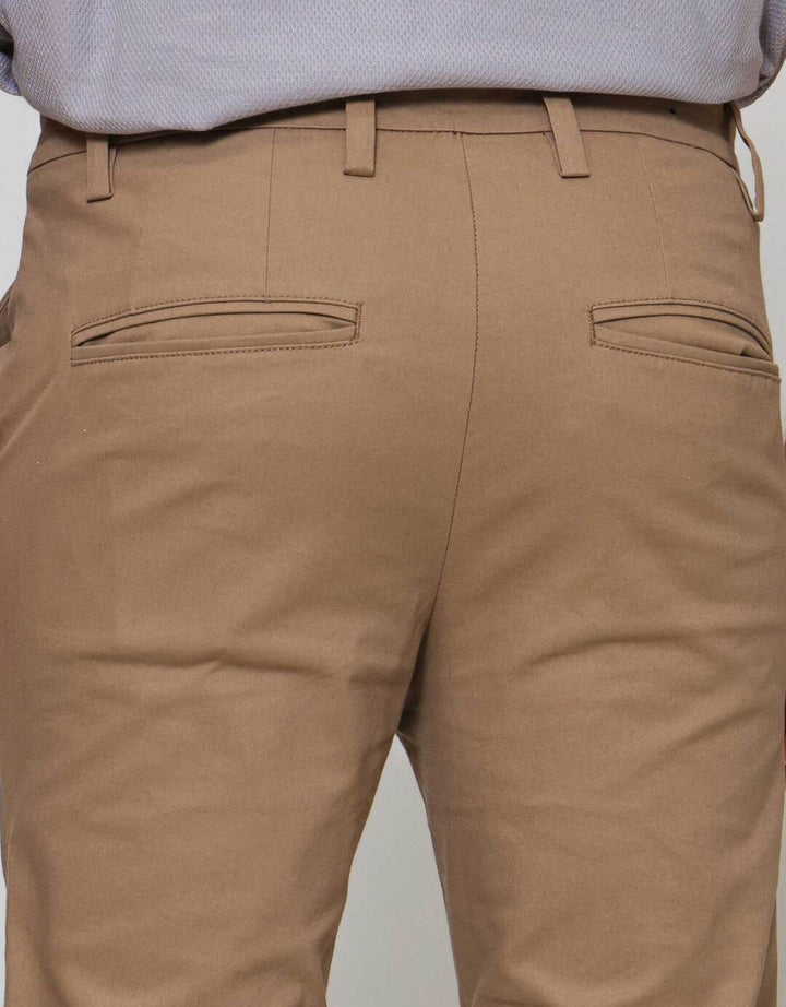 Cole Woven Slim Pleated Twill Celana Panjang Pria