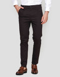 Cole Woven Slim Pleated Twill Celana Panjang Pria