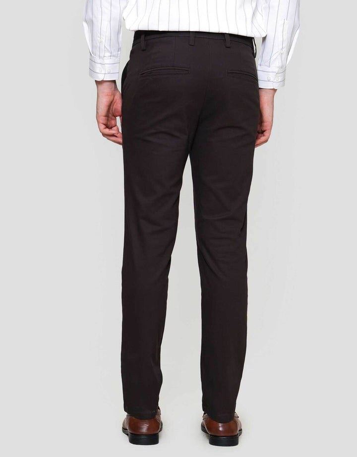 Cole Woven Slim Pleated Twill Celana Panjang Pria
