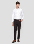 Cole Woven Slim Pleated Twill Celana Panjang Pria