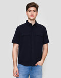 Cole Twill Double Pocket Kemeja Lengan Pendek Pria