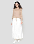 Connexion Cot Poly Tekstur Drastring Kaos Wanita