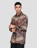 Arjuna Weda Reg Fit Batik Mega Mendung Kemeja Batik Pria