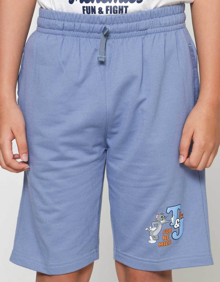 Character Knit Tom And Jerry Logo Celana Pendek Anak Laki-laki