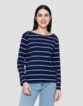 Connexion Boatneck Stripe Kaos Wanita
