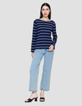 Connexion Boatneck Stripe Kaos Wanita