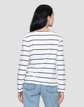 Connexion Boatneck Stripe Kaos Wanita