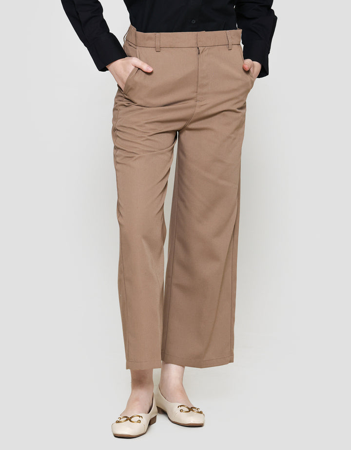 St. Yves Twill Sueding Wideleg Celana Panjang Wanita