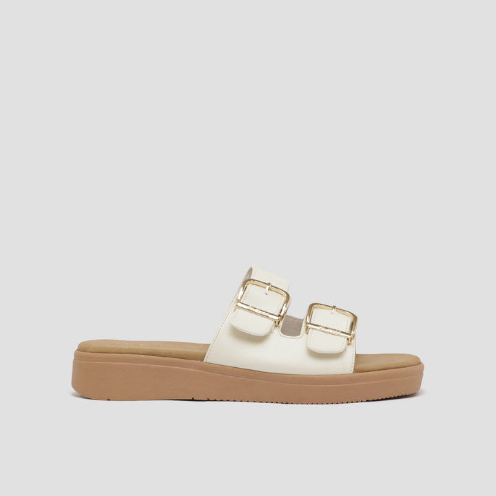 St. Yves Two Buckle Sandal Slipper Wanita