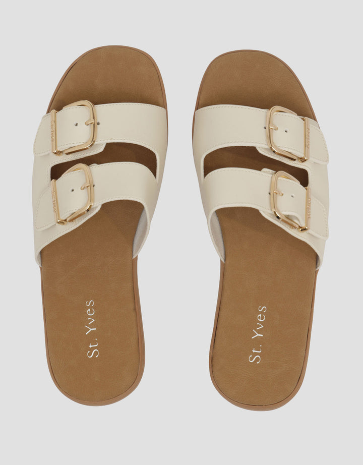 St. Yves Two Buckle Sandal Slipper Wanita