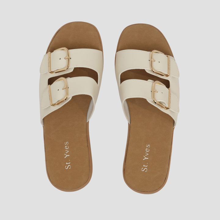 St. Yves Two Buckle Sandal Slipper Wanita